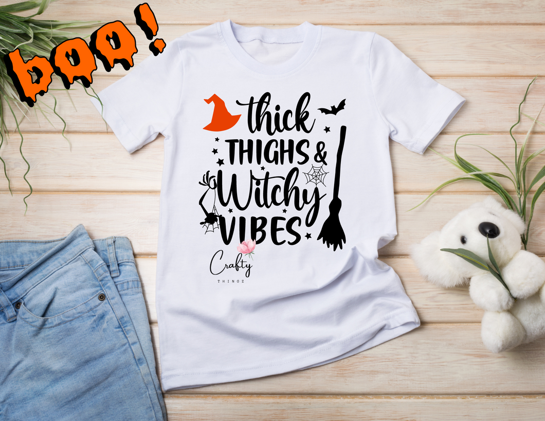 Thick Thighs & Witchy Vibes T-Shirt